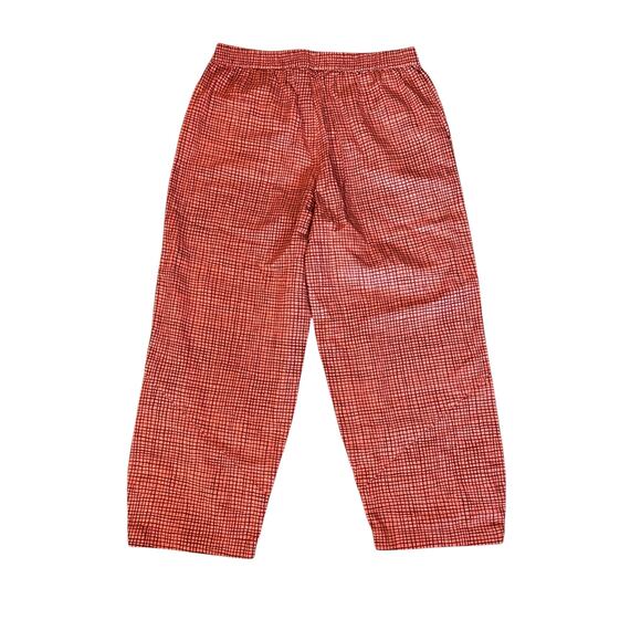 NWOT Gudrun Sjödén Rare Maroon/Orange Grid Cotton Pants Size M Artsy Boho Scandi - Picture 6 of 6